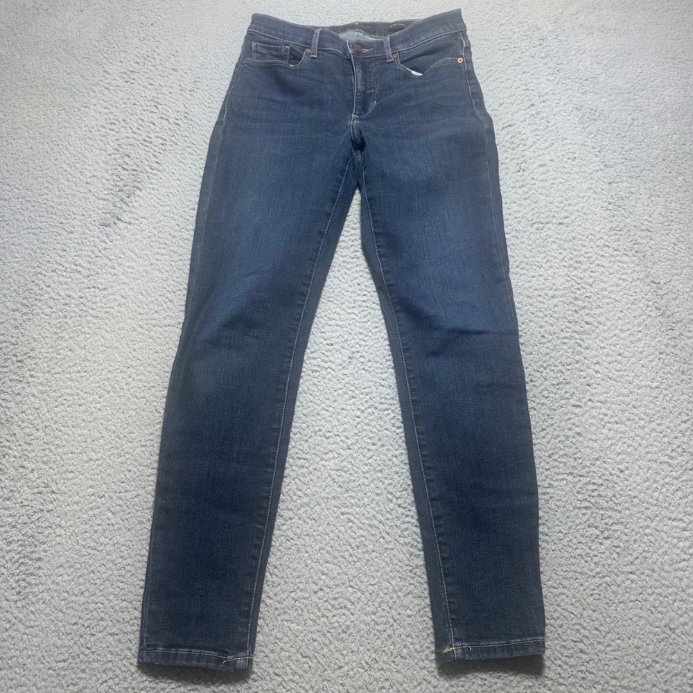 Banana Republic Premium Denim Mid-Rise Skinny Jeans Dark Wash Blue 27